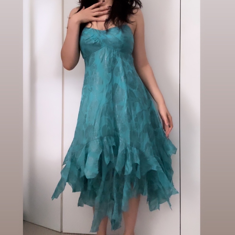 Vintage Nicole Miller Blue Formal Jellyfish dress